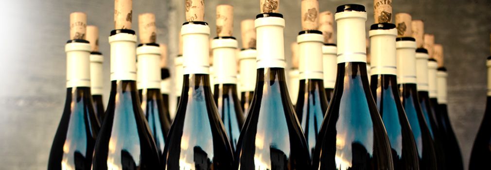 Foxtrot Winery bottles in the cellar